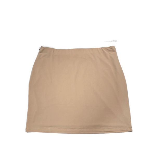 Leith Mini Stretchy Body-Con Tan Taupe Mini Skirt - Picture 5 of 6